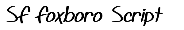 SF Foxboro Script font preview